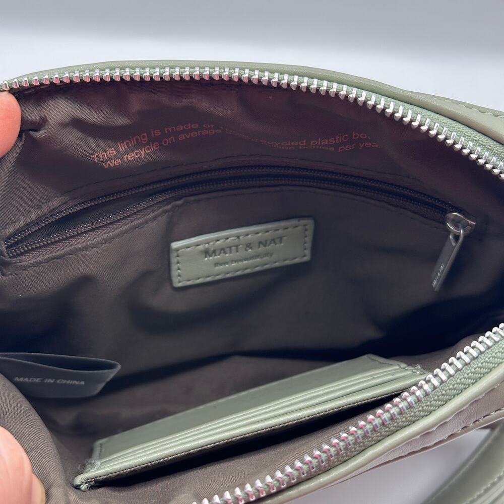 MATT & NAT Loom Vegan Leather Belt Bag Pink Seafoam Green - Picture 7 of 9